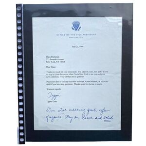 BILL CLINTON & AL GORE Era - Signed White House Note w Tipper Gore Signature